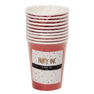 Party Inc Paper Cups 260ml Red Mid 10 Pack