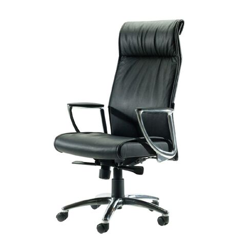 Knight Bentley Highback Black Leather KD