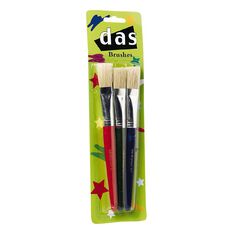 DAS 579CS Flat Stubby Brush Set 3 Pack