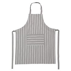Living & Co Country Stripe Apron Charcoal 70cm x 90cm