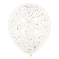 Artwrap Foil Confetti Balloon Silver Glitter 30cm 3 Pack