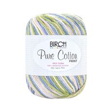 Birch Cotton Print 4Ply Worsted 100% Cotton 65G Botanic Haze