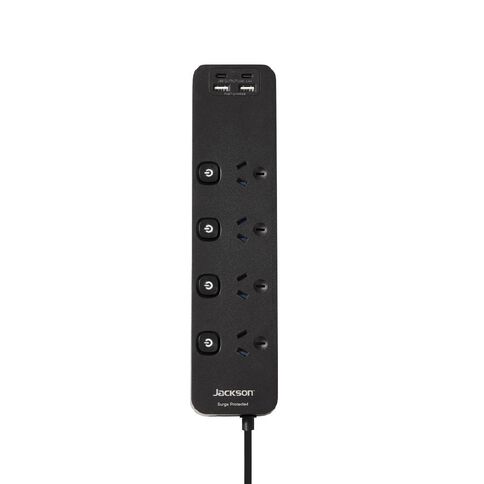 Jackson Fast Charge USB-C Powerboard - Switched 4 Outlet