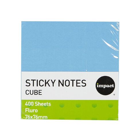 WS Cube Sticky Notes 76mm x 76mm 400 Sheet Yellow Multi-Coloured