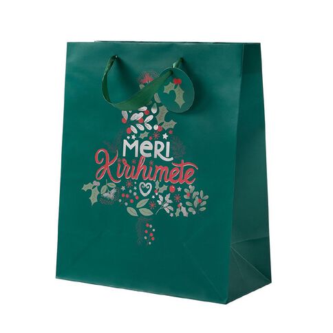 Wonderland Foil Christmas Gift Bag Assorted Large