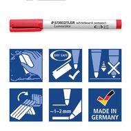 Staedtler Lumocolor Whiteboard Compact Markers Assorted 4 Pack