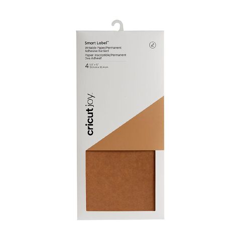 Cricut Joy Smart Label Writeable Paper Kraft Brown 5.5in x 12in 4 Pack