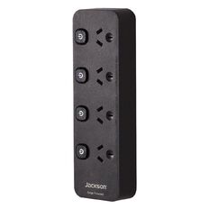 Jackson Surge Protected Powerboard - Switched 4 Outlet Black