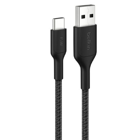 Belkin 2.0 USB-A To USB-C Braided MCB Cable 1M Black