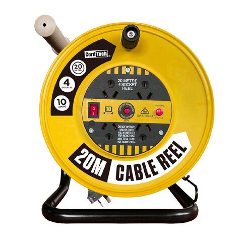 CordTech HD Cable Reel 20M with 4 Outlets