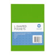 WS L-Shaped Pockets 10 Pack Green Mid A4