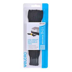 VELCRO Brand Reusable Ties 5 x 200mm Black