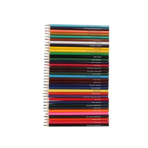 Kookie Te Reo Coloured Pencils Multi-Coloured 36 Pack