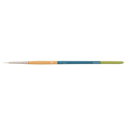 Princeton Snap Brush Short Handle Taklon Round 0 White