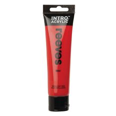 Reeves Intro Acrylic Paint Brilliant Red 100ml