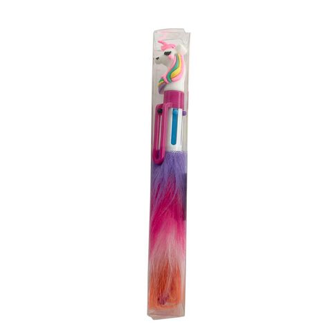 Fluffy 6 Colour Pen Multi-Coloured