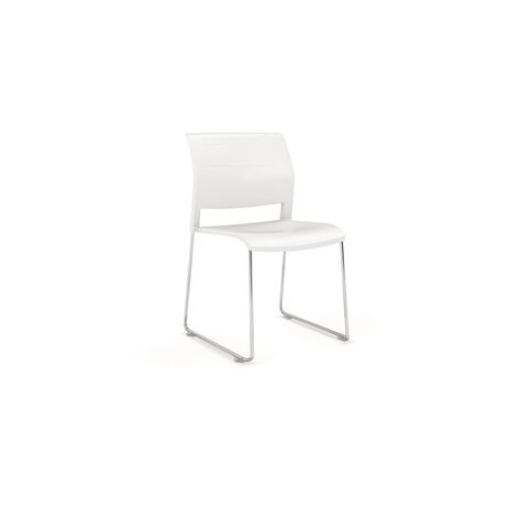 Game Chrome Skid Chair White