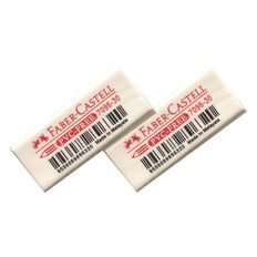 Faber-Castell Small PVC Free Eraser 2 Pack