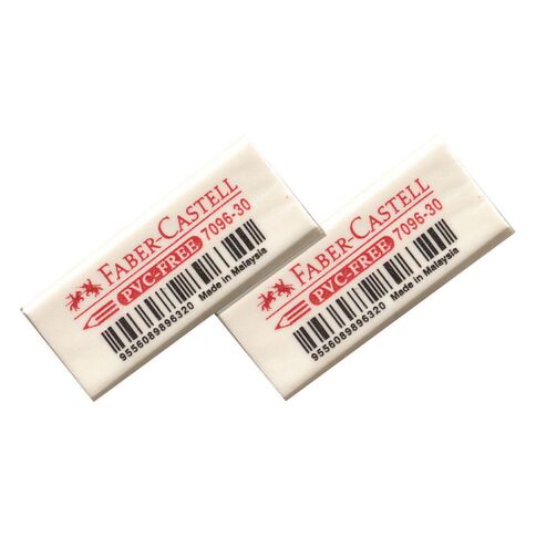 Faber-Castell Small PVC Free Eraser 2 Pack