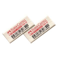 Faber-Castell Eraser PVC Free Small 2 Pack White
