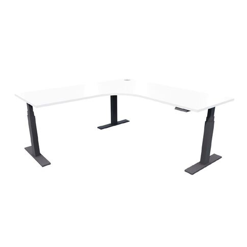 Zealand Electric Height Adjustable Workstation 1800 x 1800 x 700 White