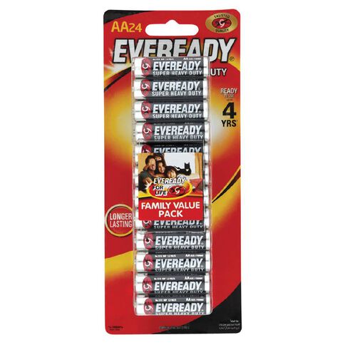 Eveready Super Heavy Duty Batteries AA 24 Pack
