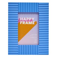 Happy Frames Mixed Ribbed 10x15 Blue
