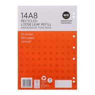 WS Pad Refill 14A8 Blank 50 Leaf Punched Orange Mid