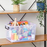 Living & Co Rolling Organiser 27L Clear