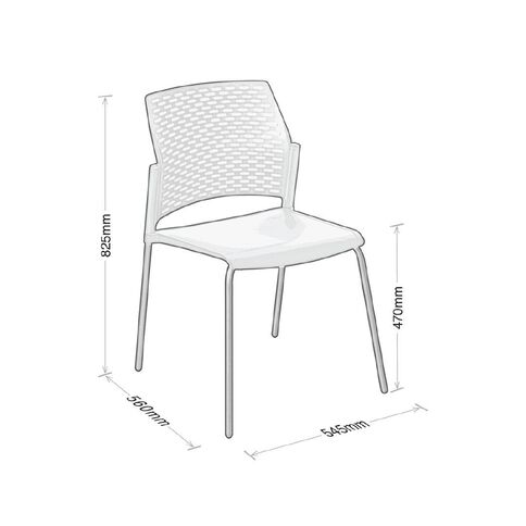 Eden Punch Chair Black with Black 4 leg Frame