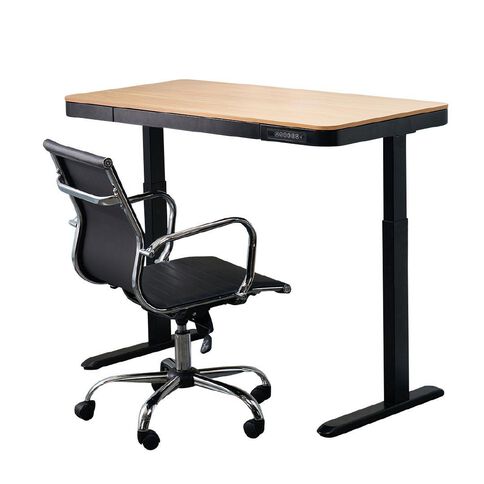 Workspace 1200mm Adjustable Desk With Wood Look Top