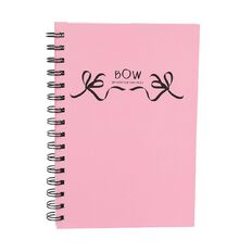 Uniti Bow Spiral Notebook Pink