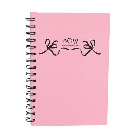 Uniti Bow Spiral Notebook Pink