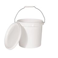 Living & Co Pail with Lid White 10L