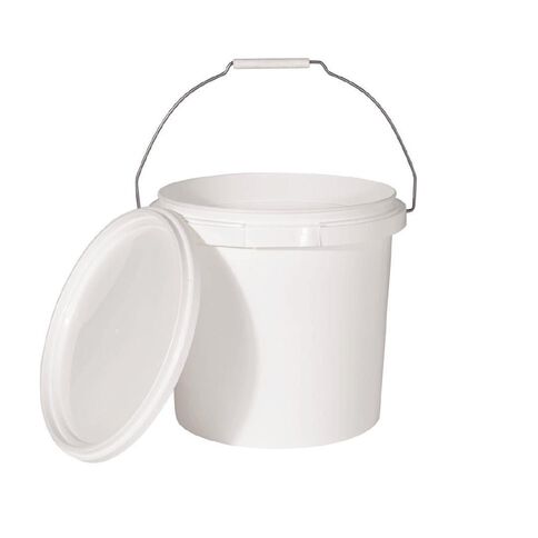 Living & Co Pail with Lid White 10L