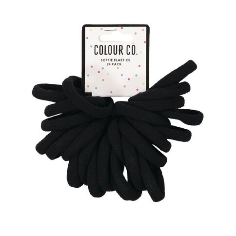 Colour Co. Hair Softie Elastics Black 24 Pack