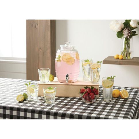 Living & Co Glass Drinks Dispenser Clear 5.2L