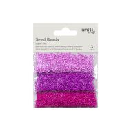Uniti Seed Beads 30gm Pink