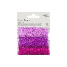 Uniti Seed Beads 30gm Pink