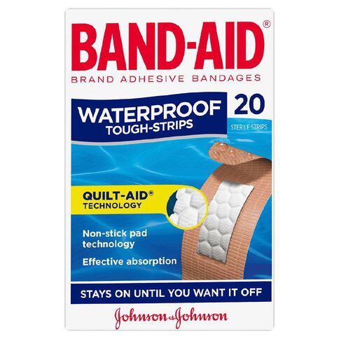 Band Aid Tough Strips Waterproof 20 Pack