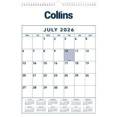 Collins Calendar Mid Year A3 Month To View 2026 2027