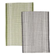 Living & Co Tea Towel Set Dobby Mixed 8 Pack Multi-Coloured