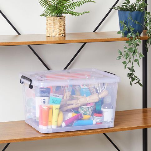 Living & Co Rolling Organiser 27L Clear