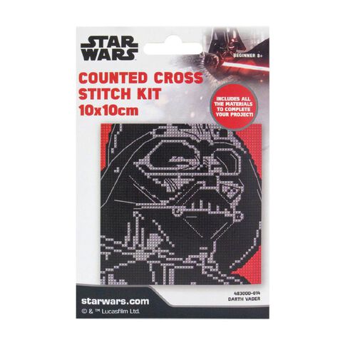 Lucas Film Counted Cross Stitch Mini 10 x 10cm Darth Vader