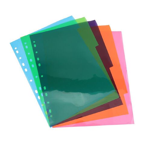 WS 5 Tab Dividers Plastic Multi-Coloured
