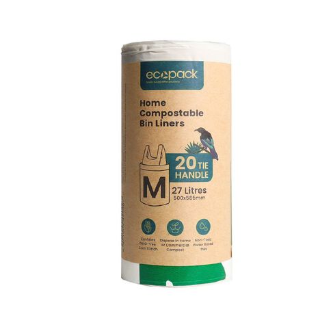 Ecopack Compostable Bin Liners 27L 20 pack