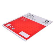 WS Exercise Book 8B5 7mm Ruled Spiral 50 Leaf Wiro Red Mid