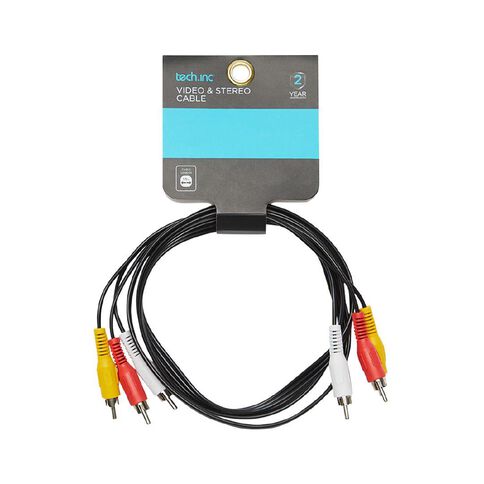 Tech.Inc 3RCA Plug to 3RCA Plug Cable 1.5m