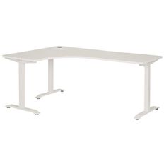 Jasper J Emerge Metal Leg Workstation 1800 x 1200 LH White/White