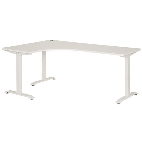 Jasper J Emerge Metal Leg Workstation 1800 x 1200 LH White/White